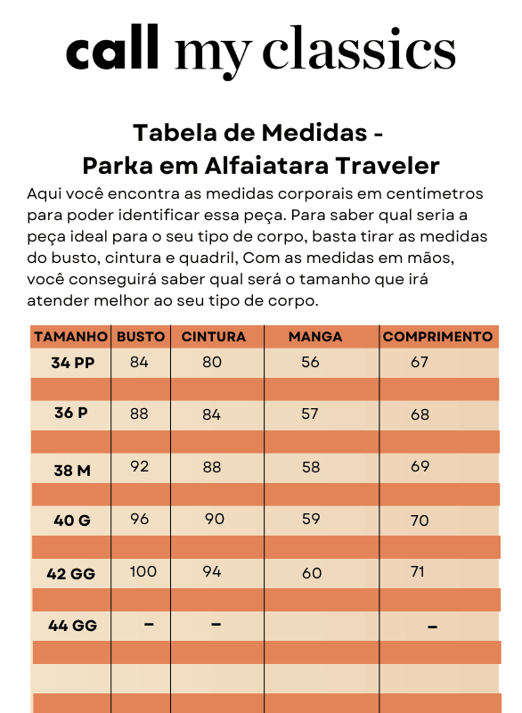 Parka em alfaiataria traveler