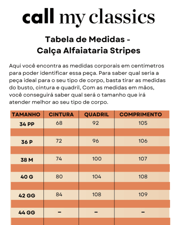 Calça alfaiataria stripes