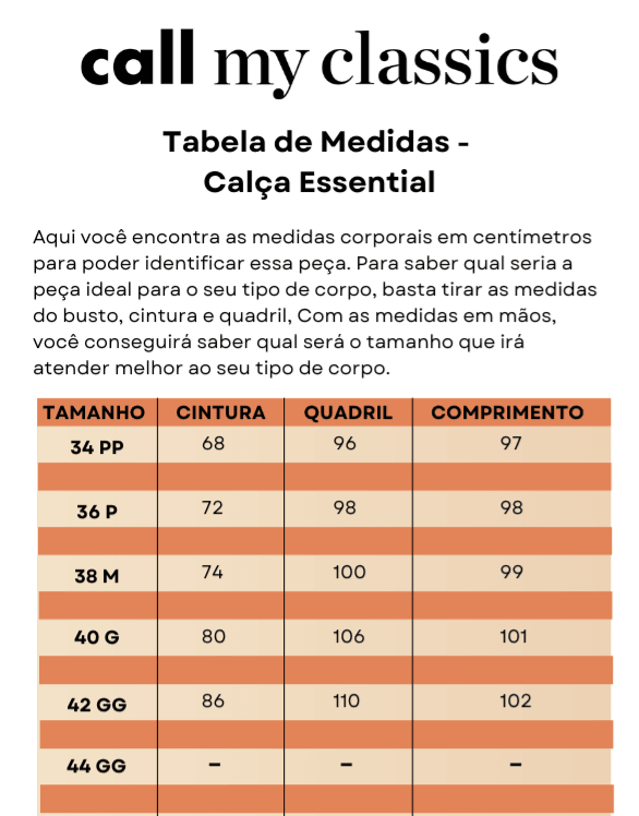 Calça essencial