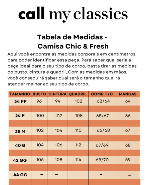 Camisa chic & fresh
